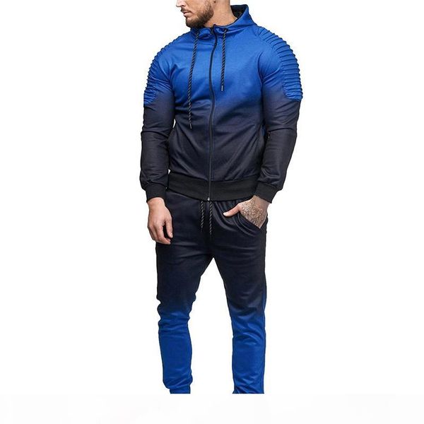 autumn winter men tracksuit set with zipper hoodies jacket outwear workout joggers blue gray tracksuits -3xl
autumn winter men tracksuit set with zipper hoodies jacket outwear workout joggers blue gray tracksuits -3xl