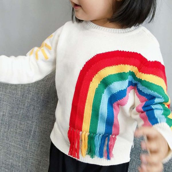 autumn and winter made new hand rainbow sun pattern cotton children's sweater hv43, Blue
autumn and winter made new hand rainbow sun pattern cotton children's sweater hv43, Blue