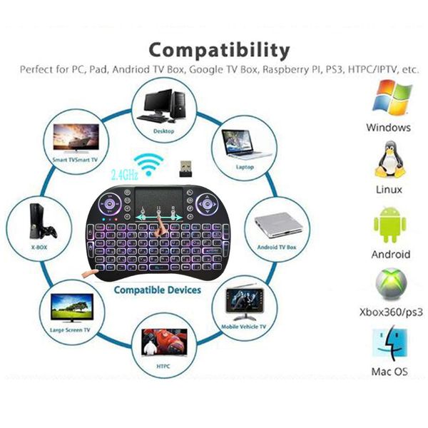 mini wireless backlit i8 keyboard multimedia remote control keys and pc gaming control touchpad, for smart android tv box
mini wireless backlit i8 keyboard multimedia remote control keys and pc gaming control touchpad, for smart android tv box