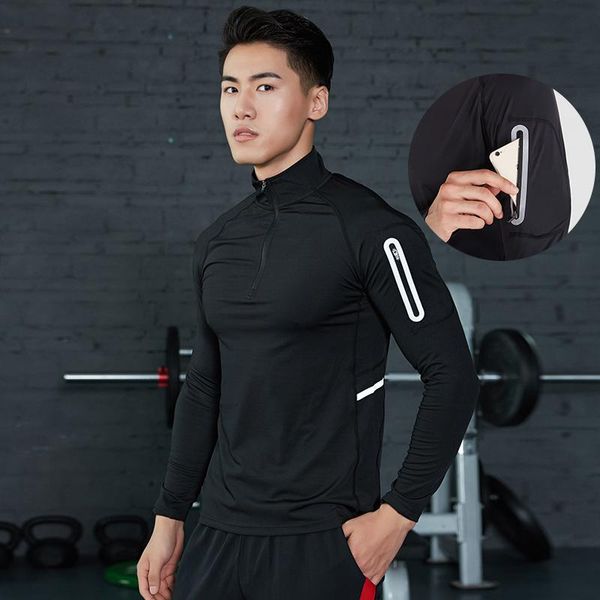 running jerseys men's zipper long sleeve gym fitness tights cycling training t-shirts man jogging sweatshirts, Black;blue
running jerseys men's zipper long sleeve gym fitness tights cycling training t-shirts man jogging sweatshirts, Black;blue