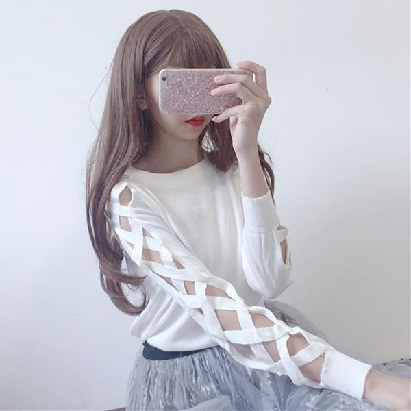 fashion tee shirt woman clothes korean style harajuku personality cross hollow solid sleeve t-shirt women basic tshirt, White
fashion tee shirt woman clothes korean style harajuku personality cross hollow solid sleeve t-shirt women basic tshirt, White