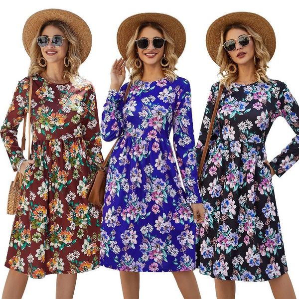 casual dresses 2021 autumn and winter women's round neck pullover long sleeve fashion printing pattern slim dress, Black;gray
casual dresses 2021 autumn and winter women's round neck pullover long sleeve fashion printing pattern slim dress, Black;gray