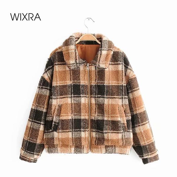 wixra womens casual plaid coat ladies zipper outwear fleece jacket lamb wool street style overcoat autumn winter, Black
wixra womens casual plaid coat ladies zipper outwear fleece jacket lamb wool street style overcoat autumn winter, Black