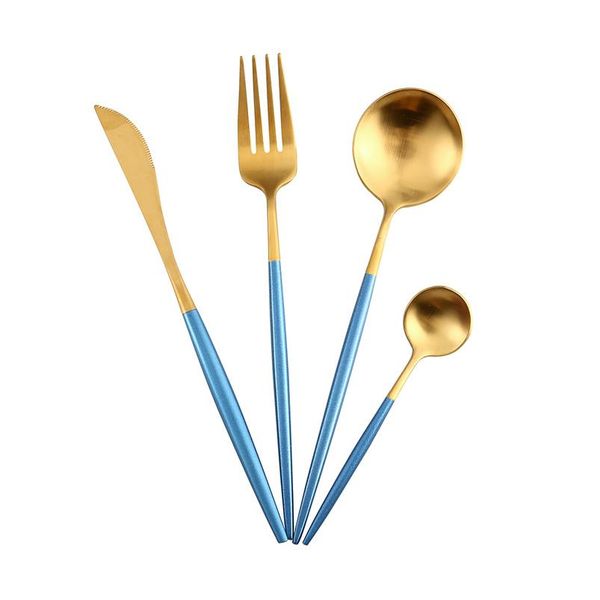 home cutlery set blue gold 4pcs/set stainless steel frosted high-end steak cutlery knife spoon fork dessert spoon re jllfzr
home cutlery set blue gold 4pcs/set stainless steel frosted high-end steak cutlery knife spoon fork dessert spoon re jllfzr