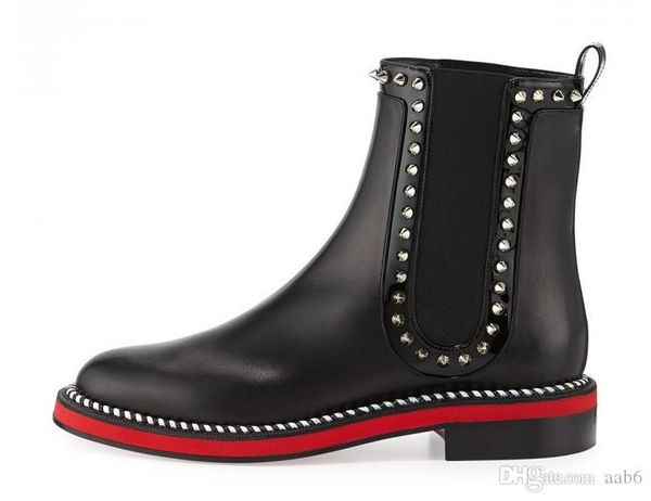 european and american stars with flat-bottomed rivets, high-end casual leather martin boots 2018 trendy cowhide women's boots, Black
european and american stars with flat-bottomed rivets, high-end casual leather martin boots 2018 trendy cowhide women's boots, Black