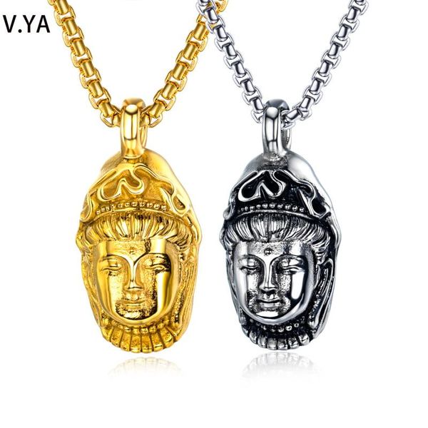 pendant necklaces v.ya men's carved buddha religious bar stainless steel necklace titanium birthday gift, Silver
pendant necklaces v.ya men's carved buddha religious bar stainless steel necklace titanium birthday gift, Silver