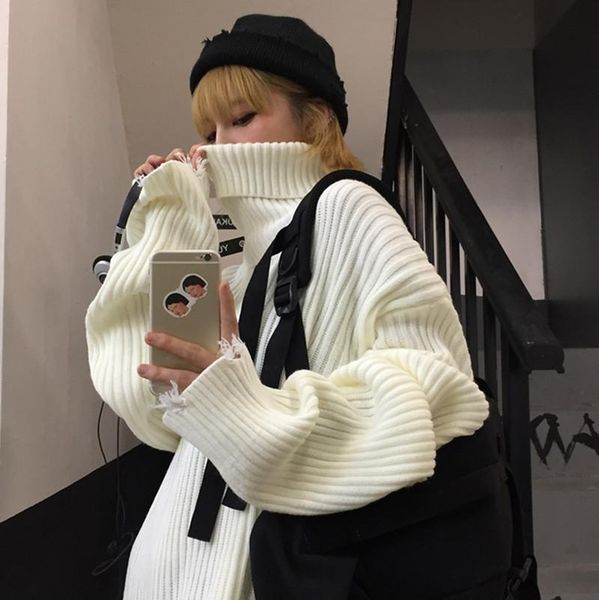 korean solid autumn winter turtleneck knitted sweater women clothes fashion causal loose long sleeve pullover ladies hipster, White;black
korean solid autumn winter turtleneck knitted sweater women clothes fashion causal loose long sleeve pullover ladies hipster, White;black