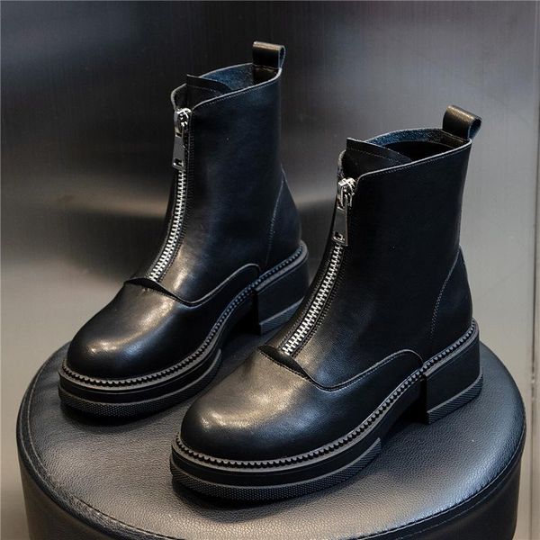 boots autumn and winter 2021 new british style boots women's wild women's shoes front zipper leather short, Black
boots autumn and winter 2021 new british style boots women's wild women's shoes front zipper leather short, Black