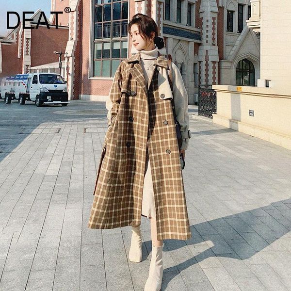 deat woolen coat women patchwork plaid hit color england style full sleeve lapel collar thick 2020 new winter fashion tu9231, Black
deat woolen coat women patchwork plaid hit color england style full sleeve lapel collar thick 2020 new winter fashion tu9231, Black