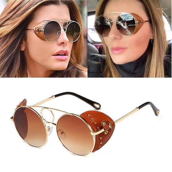 sunglasses 2021 fashion steampunk female round leather jewelry women gradient lenses 955351, White;black
sunglasses 2021 fashion steampunk female round leather jewelry women gradient lenses 955351, White;black