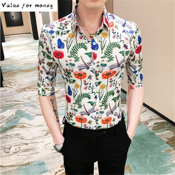 summer shirt hawaiian print casual slim fit shirts men dress camisa masculina streetwear social nightclub party blusa homme c1210, White;black
summer shirt hawaiian print casual slim fit shirts men dress camisa masculina streetwear social nightclub party blusa homme c1210, White;black