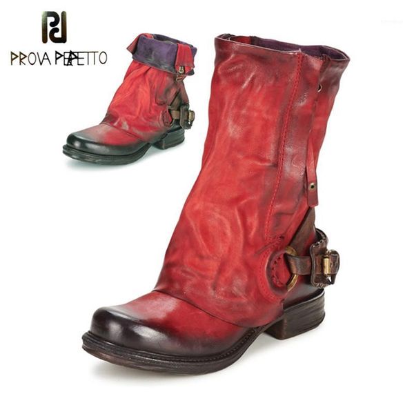 prova perfetto original style real leather pleated belt buckle mid-calf boot comfort neutral large size women knight boots1, Black
prova perfetto original style real leather pleated belt buckle mid-calf boot comfort neutral large size women knight boots1, Black