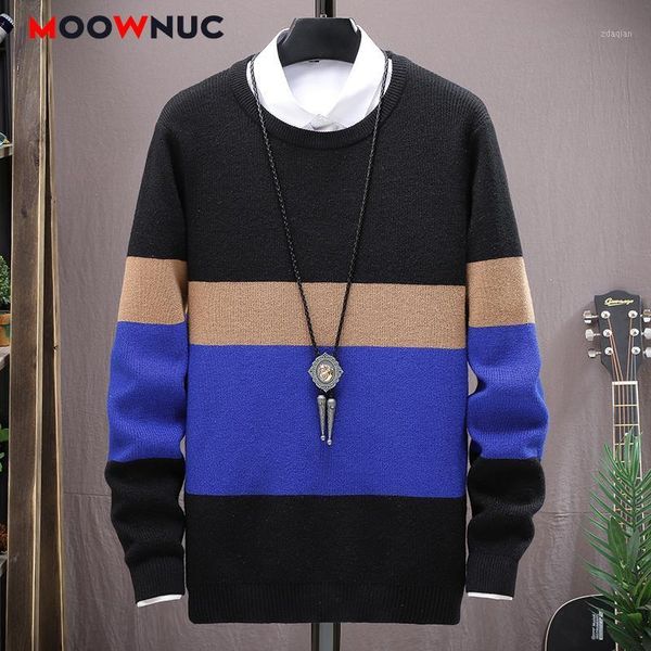 men's sweaters pullover 2021 fashion sweater for men casual male patchwork high-quality spring autumn long sleeve slim hombre youth moo, White;black 
men's sweaters pullover 2021 fashion sweater for men casual male patchwork high-quality spring autumn long sleeve slim hombre youth moo, White;black