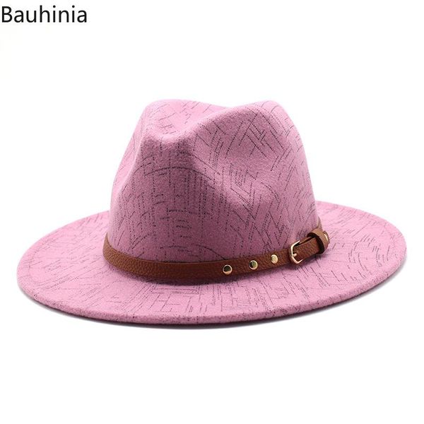 wide brim hats bauhinia fashion panama felt fedoras jazz hat simple for men women wool blend pink cap, Blue;gray
wide brim hats bauhinia fashion panama felt fedoras jazz hat simple for men women wool blend pink cap, Blue;gray