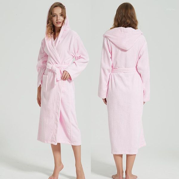 women bathrobe cotton winter robes thicken nightgown bridesmaid home service towel fleece warm long-sleeved belt bathrobe1, Black;red
women bathrobe cotton winter robes thicken nightgown bridesmaid home service towel fleece warm long-sleeved belt bathrobe1, Black;red