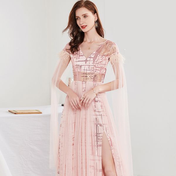 women's runway designer dresses v neck sashes long sleeves split front patchwork layered elegant maxi party prom vestidos, Black
women's runway designer dresses v neck sashes long sleeves split front patchwork layered elegant maxi party prom vestidos, Black