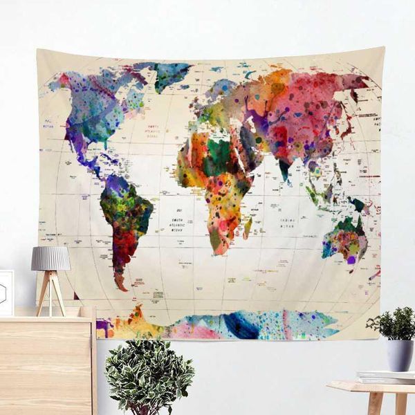 tapestry high-definition map fabric wall hanging decor watercolor map letter polyester table cover yoga beach towel1
tapestry high-definition map fabric wall hanging decor watercolor map letter polyester table cover yoga beach towel1