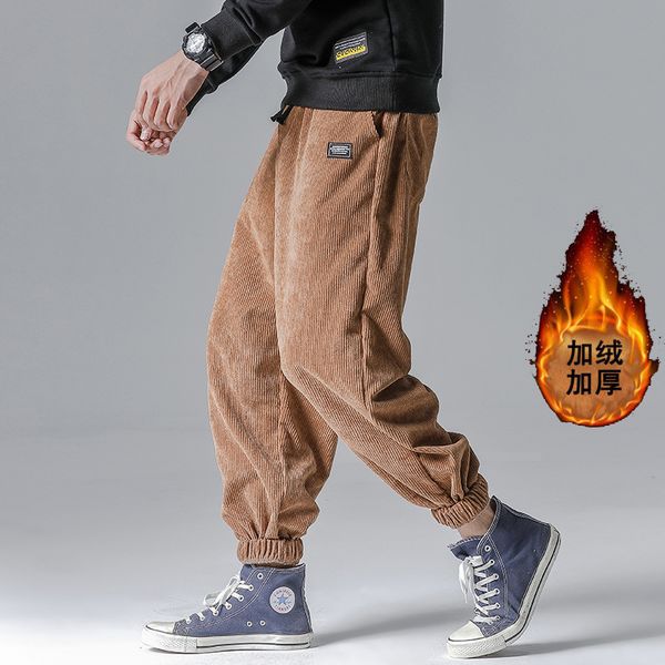 2020 new winter plush and thickened casual corduroy korean solid color harem men's pants, Black
2020 new winter plush and thickened casual corduroy korean solid color harem men's pants, Black