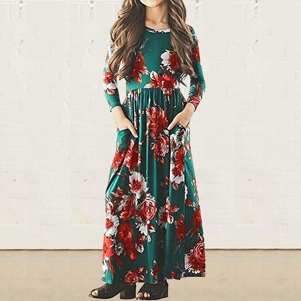 girl's dresses baby girl long sleeves floral dress little girls flower print midi robe kids ankle length spring autumn costumes holiday, Red;yellow
girl's dresses baby girl long sleeves floral dress little girls flower print midi robe kids ankle length spring autumn costumes holiday, Red;yellow