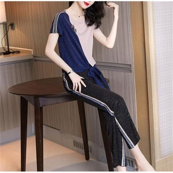 sweater *female pants two garments summer middle age of women's casual female training 3nvo, White
sweater *female pants two garments summer middle age of women's casual female training 3nvo, White