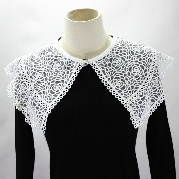 bow ties vintage big lapel fake collars shirt floral lace detachable collar for women neck shawl wrap false clothes decor, Black;gray
bow ties vintage big lapel fake collars shirt floral lace detachable collar for women neck shawl wrap false clothes decor, Black;gray