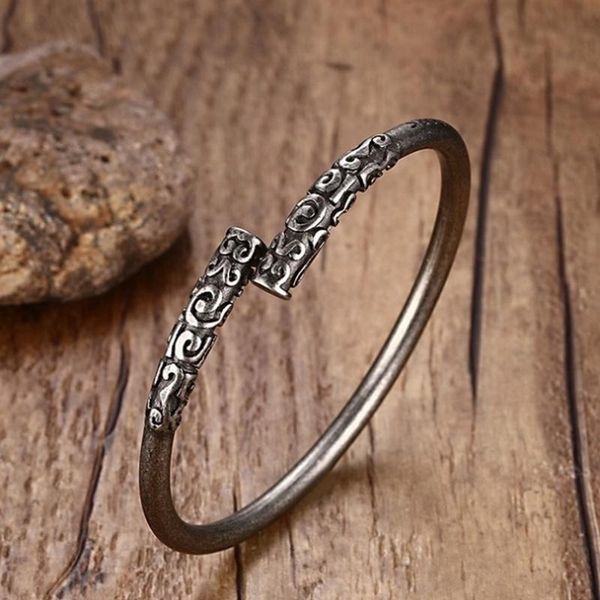 bangle fashion black gold hoop engraved rune curse journey to the west opening bracelets for men
bangle fashion black gold hoop engraved rune curse journey to the west opening bracelets for men