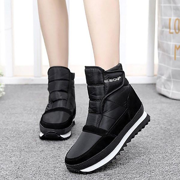 women winter boots comfort platform snow shoes non-slip waterproof ankle boots for women plush warm winter shoes, Black
women winter boots comfort platform snow shoes non-slip waterproof ankle boots for women plush warm winter shoes, Black