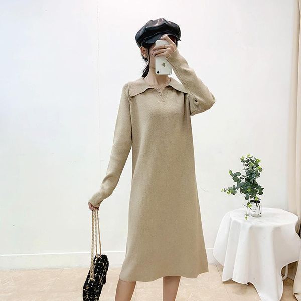 women's pure color thick straight knit dress 2021 new autumn a line over the knee chic temperament neck sweater dresses, Black;gray
women's pure color thick straight knit dress 2021 new autumn a line over the knee chic temperament neck sweater dresses, Black;gray