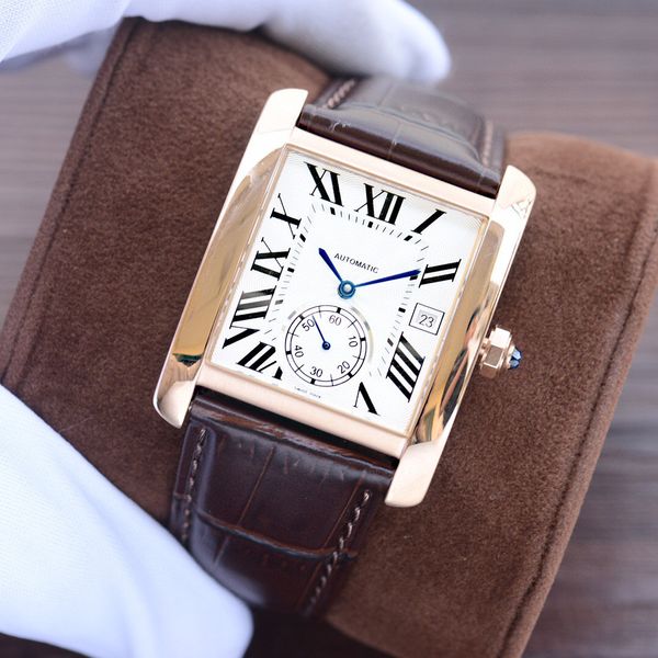 2020 classic tank men watches joker leather wristwatches square mens watch 34x44mm d3136
2020 classic tank men watches joker leather wristwatches square mens watch 34x44mm d3136