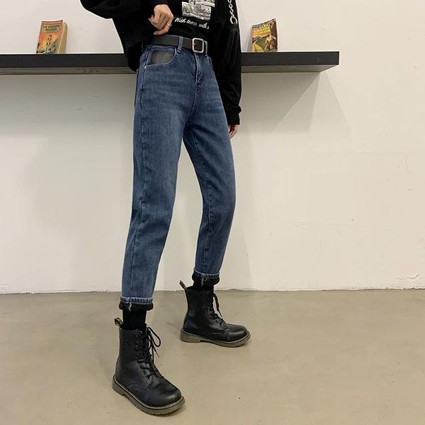 high waist jeans woman straight warm thick slim mom jeans mujer autumn winter 2020 new casual denim trousers plus size, Blue
high waist jeans woman straight warm thick slim mom jeans mujer autumn winter 2020 new casual denim trousers plus size, Blue