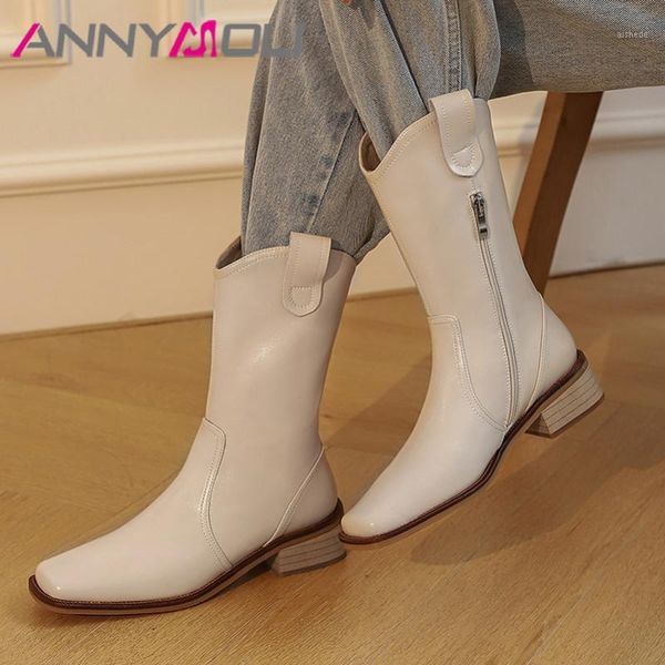 boots annymoli genuine leather mid heel calf western women shoes square toe zip block heels female black beige1
boots annymoli genuine leather mid heel calf western women shoes square toe zip block heels female black beige1