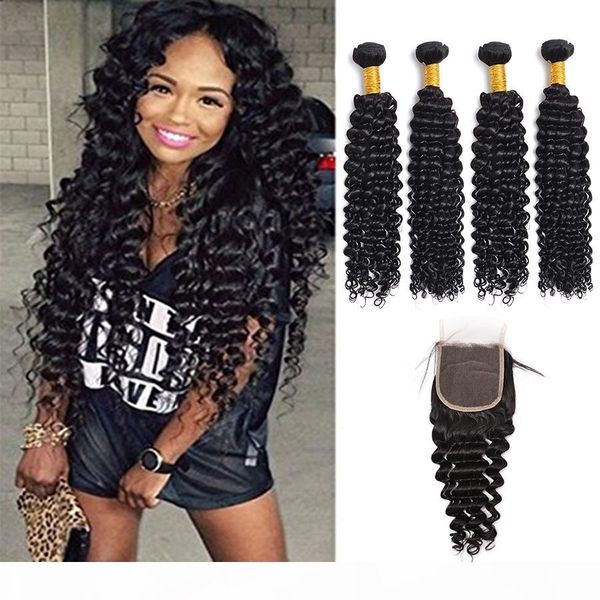 7a peruvian human hair deep wave lace closure and hair weaves peruvian deep unprocessed human hair weave 4 bundles with lace closure, Black;brown
7a peruvian human hair deep wave lace closure and hair weaves peruvian deep unprocessed human hair weave 4 bundles with lace closure, Black;brown