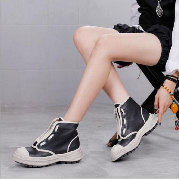 spring autumn new retro mixed colors sewing genuine leather women ankle short equestrian boots ladies casual sneakers 20201209, Black
spring autumn new retro mixed colors sewing genuine leather women ankle short equestrian boots ladies casual sneakers 20201209, Black