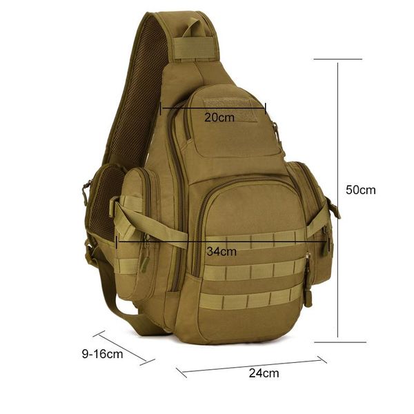 outdoor bags 600d waterproof big chest bag wear-resistant hiking individual soldier tactical 14 inch lapbackpack camping travel fishing
outdoor bags 600d waterproof big chest bag wear-resistant hiking individual soldier tactical 14 inch lapbackpack camping travel fishing