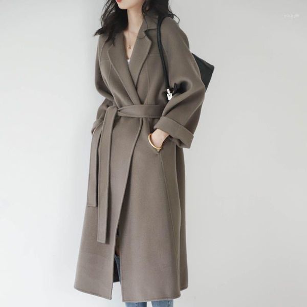 solid long double sided 100% wool coat women 2020 autumn loose turn-down collar winter jacket korean modis casaco feminino1, Black
solid long double sided 100% wool coat women 2020 autumn loose turn-down collar winter jacket korean modis casaco feminino1, Black