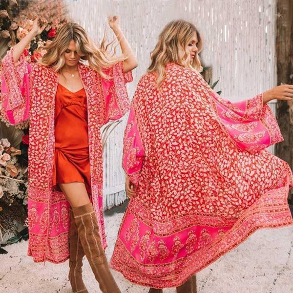 holiday women loose flowers cardigan beach kimono coat summer boho floral chiffon long coat jacket ladies swimwear cover up1, Black;brown
holiday women loose flowers cardigan beach kimono coat summer boho floral chiffon long coat jacket ladies swimwear cover up1, Black;brown
