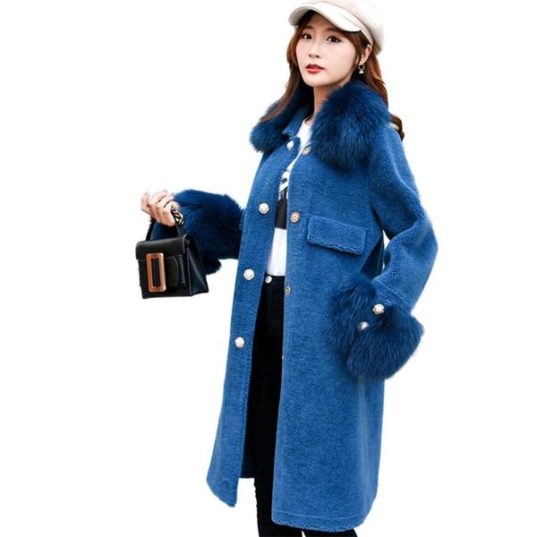 women's fur & faux spring winter fashion coat long leisure teddy women jacket real neck natural cuff, Black
women's fur & faux spring winter fashion coat long leisure teddy women jacket real neck natural cuff, Black