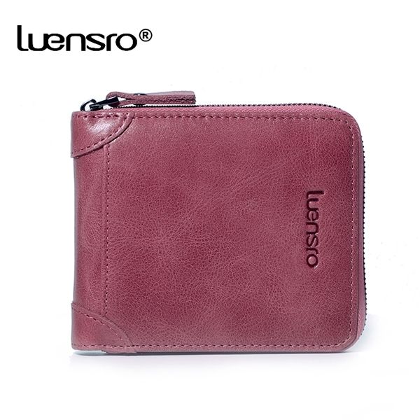 luensro 2020 new wallets genuine leather women credit card holder zipper small wallet for girls coin purse short c1115, Red;black
luensro 2020 new wallets genuine leather women credit card holder zipper small wallet for girls coin purse short c1115, Red;black