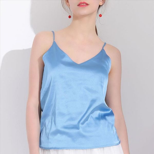woman tank solid color satin lady shirt new fashion silk sling lingerie summer clothes for women xxl y40, White
woman tank solid color satin lady shirt new fashion silk sling lingerie summer clothes for women xxl y40, White