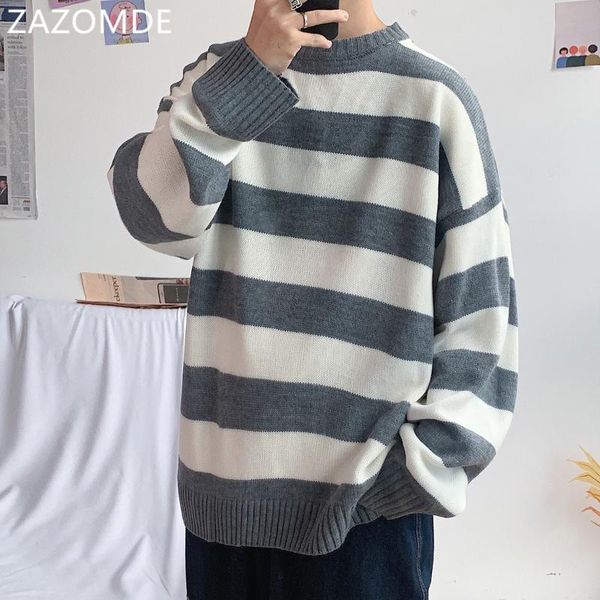 men's sweaters zazomde men pullover turtleneck plus size striped retro chic all-match leisure harajuku loose couples, White;black
men's sweaters zazomde men pullover turtleneck plus size striped retro chic all-match leisure harajuku loose couples, White;black