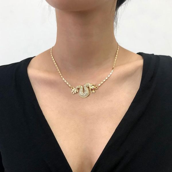 chains simple retro twelve constellations dragon white rhinestone pendant gold color plated choker necklace for women jewelry gifts, Silver
chains simple retro twelve constellations dragon white rhinestone pendant gold color plated choker necklace for women jewelry gifts, Silver