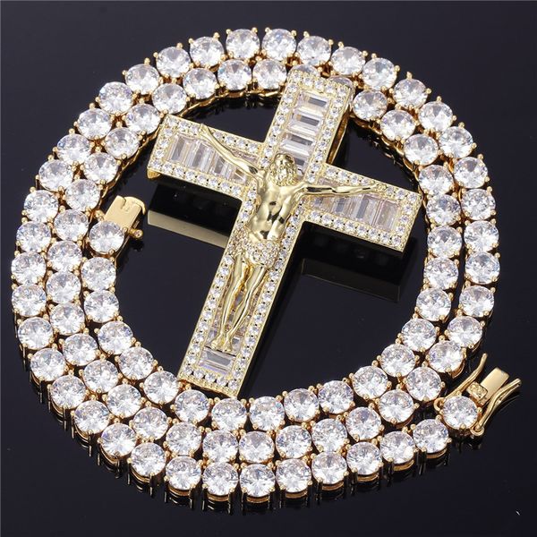 gold silver colors bling cz big cross pendant with 4mm 20inch cz tennis chain for men women punk jewelry gift
gold silver colors bling cz big cross pendant with 4mm 20inch cz tennis chain for men women punk jewelry gift