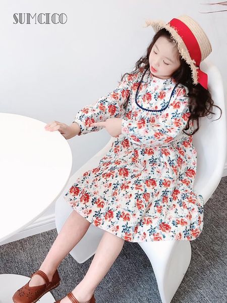 sumcico 2020 girl's dress with rose print toddler's floral dress vintage style skin-friendly cotton fabric age2-14y1, Red;yellow
sumcico 2020 girl's dress with rose print toddler's floral dress vintage style skin-friendly cotton fabric age2-14y1, Red;yellow
