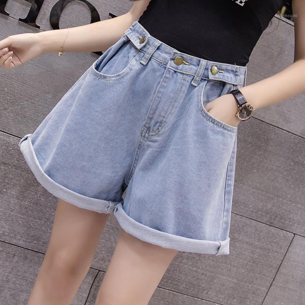 women's denim shorts classic vintage high waist blue wide leg female caual summer ladies shorts jeans for women1
women's denim shorts classic vintage high waist blue wide leg female caual summer ladies shorts jeans for women1