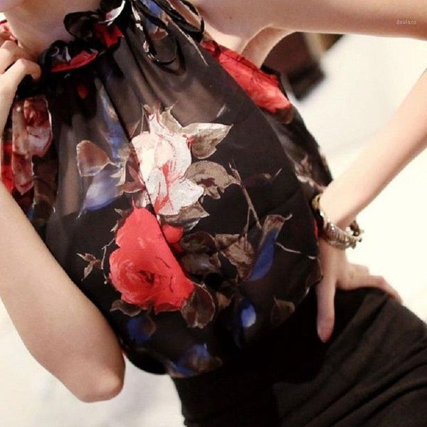 women's fashion chiffon blouses vintage floral printed summer boho beach shirts backless slim casual blusas mujer women 1, White
women's fashion chiffon blouses vintage floral printed summer boho beach shirts backless slim casual blusas mujer women 1, White