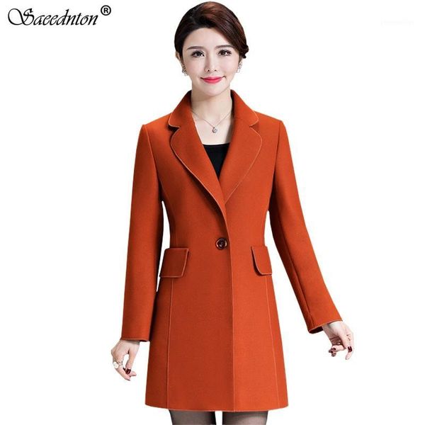 women's wool & blends woolen coat for women 2021 spring autumn middle-aged mother casual cotton cashmere single button overcoat woman b, Black
women's wool & blends woolen coat for women 2021 spring autumn middle-aged mother casual cotton cashmere single button overcoat woman b, Black