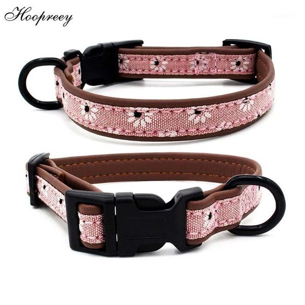 microfiber leahter dog collar for small puppy dogs adjustable cat collar daisy print plastic buckle pet leads supplies 10e1
microfiber leahter dog collar for small puppy dogs adjustable cat collar daisy print plastic buckle pet leads supplies 10e1