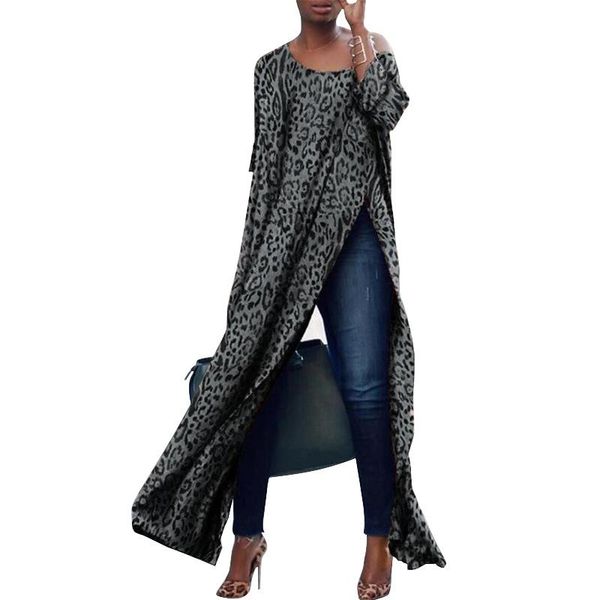 summer round neck, three-quarter sleeves, long ladies dress, loose ends on both sides, casual street wear leopard print costumin, Black;gray
summer round neck, three-quarter sleeves, long ladies dress, loose ends on both sides, casual street wear leopard print costumin, Black;gray