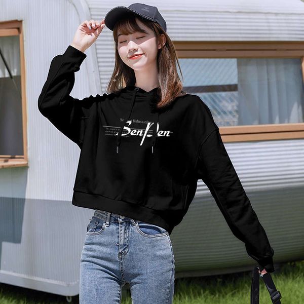 short sweater women's new autumn / winter foreign style small tall waist korean jacket loose hooded dress, Black
short sweater women's new autumn / winter foreign style small tall waist korean jacket loose hooded dress, Black