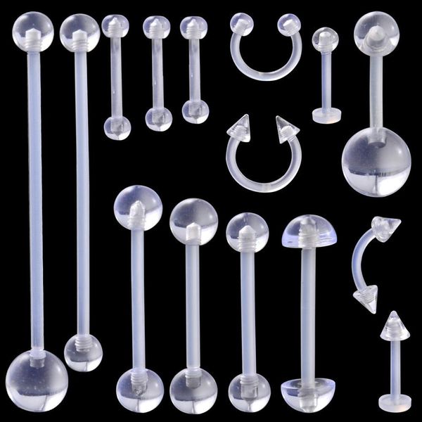 15pcs cartilage earring 16g 14g piercing retainers flexible acrylic helix hoop bioflex nose lip stud eyebrow septum horseshoe q jllspm, Silver
15pcs cartilage earring 16g 14g piercing retainers flexible acrylic helix hoop bioflex nose lip stud eyebrow septum horseshoe q jllspm, Silver